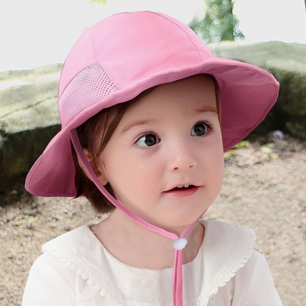 ✅ 5 for $25 - Pink SPF Brimmed Sun Hat, Toddler - Picture 2 of 11
